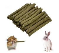 Dokeno Lot de 25 Bâtonnets de Foin Timothy Lapin à Mâcher Jouets Bâtons de Foin Aromatisés aux Naturel Mâcher Molaire Jouet pour Bunny Hamster Chinchillas Guinée Pig, Brise-Ennui