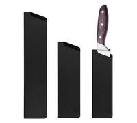 Dokeno Lot de 3 Protège-couteau, Noir Protège-lame Universel ABS Plastique Couteau Gaine Intérieur Flocage Lame Protection Veste pour Couteaux de Cuisine