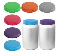 Dokeno Lot de 6 bocaux à boissons en silicone avec fermeture anti-fuite pour canettes de bière, Cola, Red Bull