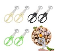 Dokeno Lot de 6 Ciseaux à Oeufs de Caille, Coupe-Coquille d'Oeuf, Ciseaux à Œufs en Acier Inoxydable, Coupe-œufs de Pigeon Oeuf Shell Cutter Ouvre-Coquille d'Oeuf pour Maison, Cuisine