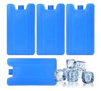 Dokeno Pack de 4 Blocs de Congélation, 400ml Pain de Glace pour Sac Isotherme, Bloc Glace pour Glaciere Portable Blocs de Glace, Packs de Glace pour Glacières, Sacs Isothermes