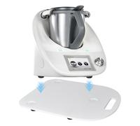 Dokeno Planche Coulissante pour Thermomix TM6 TM5, Planche à Glisser pour Thermomix en Acrylique/Bambou, Stable et Facile à Déplacer, Accessoire pour Thermomix, Blanc/Bambou (Acrylique, Blanc)