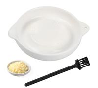 Dokeno Râpe en Céramique Râpe en Céramique pour Gingembre avec Brosse Râpe à Ail Ronde Râpe à Fruits Râpe à Légumes pour Gingembre, Ail, Oignon, Épices, Carottes