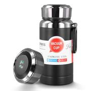 Dokeno Tasse de Voyage, Gourde Isotherme, avec Indicateur de Température à Ecran, Bouteille Inox à Isolation Sous Vide en Acier Inoxydable, Anti-Fuite, Tasse Café Mug pour Sport Randonnée École Bureau