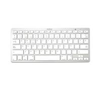 DOKI Nilox NXKB01S Clavier Bluetooth universel QWERTY espagnol compatible avec Windows, Android, iOS, couleur argent