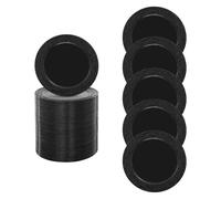 Dokiiovo Schwartz Lot de 100 assiettes de présentation, réutilisables, unies, 33 cm, pour mariages, fêtes d'anniversaire et banquets