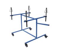 Dokiiovo Support de peinture pour jantes sur roues - Réglable en hauteur - Pivotant à 360° - Pour couvercles de pare-chocs, jantes, pièces de voiture - Bleu