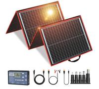 DOKIO 155W Kit Panneau solaire pliable portable monocristallin avec 2 ports USB Pour Plein air