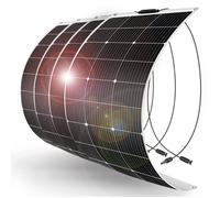 DOKIO 4PC Panneau Solaire Souple 98W 18V Monocristallin Photovoltaïque 392W pour charger les batteries 12V