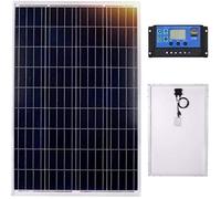 DOKIO Panneau solaire 100W 12V Polo avec Régulateur Idéal pour toutes applications camping -car, marine - bateau, chalet - cabane,