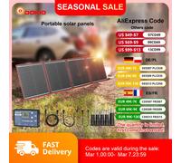Dokio-Panneau solaire 18V portable et flexible, 100/160/200/300W, avec kit de contrôle 12V, pour recharge de batterie de camping 200W solar panel set