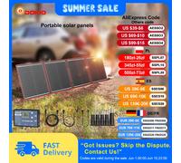 Dokio-Panneau solaire 18V portable et flexible, 100/160/200/300W, avec kit de contrôle 12V, pour recharge de batterie de camping 200W solar panel set
