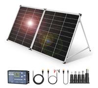 DOKIO Panneau Solaire Portable 200W Monocristallin avec 20A Régulateur recharge des batteries 12V et des générateurs