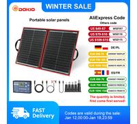 Dokio-Panneau solaire portable et pliable, 18V, 100/160/200/300 W, avec contrôleur 12V pour charger la batterie, adapté au camping 100W solar panel set