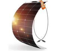 DOKIO Panneau Solaire Souple 100W 12V Monocristallin Semi-Flexible pour Camping-Car, Camper, Van, Bateaux et Autres Surfaces