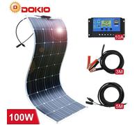 Dokio - panneaux solaires flexibles 18V/16V, 100W pour camping-car/voiture/maison