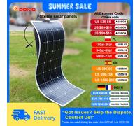 DOKIO-Panneaux solaires flexibles monocallins étanches, 18V, 100W, 200W, 400W, panneaux solaires étanches, camping, montres, charge domestique 12V 100W