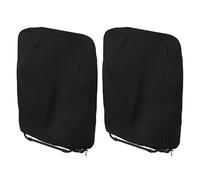 Dokon 2 Pièces Housse Chaise Longue Pliante Exterieur Imperméable Housse de Protection Chaise Pliante, Résistant au Vent, Anti-UV Tissu Oxford 420D Bache Bain de Soleil de Jardin (110x71cm) - Noir