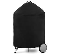 Dokon Housse Barbecue Rond Exterieur Imperméable, Tissu Oxford 420D, Coupe-Vent, Anti-UV Bache de Protection Barbecue BBQ Grill avec Poignées (71x68cm) - Noir