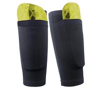 Dokpav Football Protège-Tibia Chaussettes, Manches Double Couche Protège-Tibias Respirant pour Enfant Adolescent Adulte - Football Jeux débutant ou Elite athlétisme-Pas de Protège-Tibia en Plastique