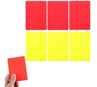 DOKRIN Carnets scores Six cartons d'arbitre de football, comprenant des cartons jaunes et rouges, les rendent idéaux pour les entraîneurs, les arbitres et les officiels.