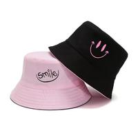 DOKRIN Chapeaux de pêche,Capelines femme,Bobs homme,Bobo noir et rose double face pour femmes et filles