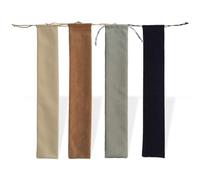 DOKRIN Coffret de 4 étuis pour flûte traversière, pour flûte à bec alto, flûte à bec, housse de flûte, flûte alto et pochette en velours (noir, marron, blanc, gris).
