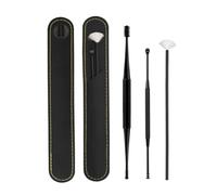 DOKRIN Déboucheurs d'oreilles,Cure-oreille en acier inoxydable (3 pièces), cure-oreille en silicone à double extrémité et massage en spirale.