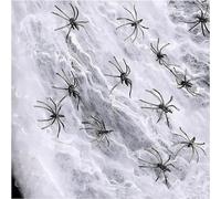 DOKRIN Décorations d'Halloween,Toile d'araignée blanche de 60 g pour décorations de fêtes, intérieur et extérieur, 30 fausses araignées