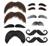 DOKRIN Parties du corps de déguisement pour adultes,Costumes de cosplay pour hommes, barbe et sourcils autocollants pour représentations théâtrales