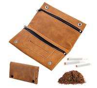 DOKRIN Porte-cigarettes homme，1 pièce de blague à tabac roulée à la main marron, blague à tabac torsadée, blague à tabac pour cigarettes, papier à tabac et filtres