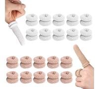 DOKRIN Protège-doigts 20 pansements pour doigts, pansements blancs de protection des doigts, protège-doigts, pansements couleur chair, adaptés au travail et à la cuisine