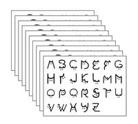 DOKRIN Tatouages temporaires,10 chats pour couples, 26 tatouages temporaires pour doigts avec alphabet anglais.