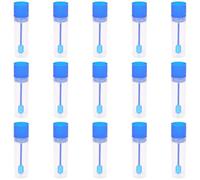DOKRIN Tubes à essais de laboratoire 15 tubes à essai, avec cuillère, récipients pour urine et matières fécales, tubes en plastique transparent, adaptés aux échantillons de chien et de chat (20 ml)