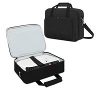Doksmeria Étui de transport pour projecteur, sac de projecteur avec poches de rangement pour accessoires et bretelles réglables, sac de transport portable compatible avec Epson BenQ ViewSonic et la