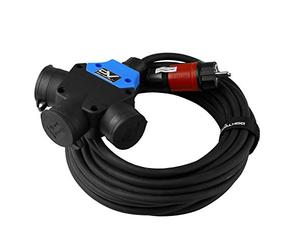 Doktorvolt® 9207 Rallonge 10 m avec raccord Schuko 3 Voies 3 x 230 V