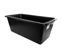 Doktorvolt Bac à mortier - Seau de construction - 60 l - En granulés PP/polyéthylène - Rectangulaire - Noir