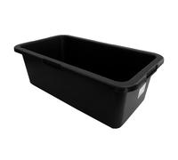 Doktorvolt Bac à mortier - Seau de construction Bac à mortier Bac de construction - 80 L - en régranulat PP/PE - Rectangulaire Noir