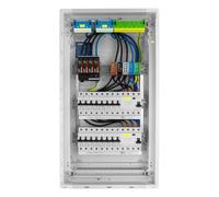 Doktorvolt Boîte à fusibles encastrée à 3 rangées 36 modules - Boîte de distribution câblée avec 14 MCB 1 x RCCB Saltek Protection contre les surtensions certifiée VDE IP40 Hager Armoire de