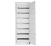 Doktorvolt Boîte de distribution métallique, boîte à fusibles, armoire de distribution encastrée, distributeur de courant métallique, distributeur de courant de chantier 126 modules, 7 rangées, IP30