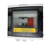 Doktorvolt Coffret de protection AC PV IP65 avec disjoncteur SIEMENS 1P C20A, différentiel 25A 300mA, protection surtension T1/T2 1000V