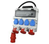 Doktorvolt Distributeur de courant avec prises Bals 4 x 230 V, 2 x 16 A, 1 x 32 A 400 V CEE, interrupteur LS, interrupteur FI, câble avec fiche, distributeur de courant de construction, distributeur