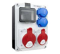 Doktorvolt Distributeur de courant Cube d'énergie Répartiteur mobile Distributeur de courant de chantier Boîte de distribution suspendue 32 A 16 A 2 x 230 V HL