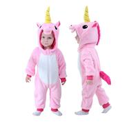 Doladola Barboteuse Animale à Capuchon pour Fille de bébé garçon BéBé Grenouillères Animal Pyjama Combinaison Barboteuse Enfant Filles Costume (Licorne Rose, 3-4 ans)
