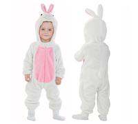 Doladola Barboteuse Animale à Capuchon pour Fille de bébé garçon BéBé Grenouillères Animal Pyjama Combinaison Barboteuse Enfant Filles Costume (Lapin blanc, 3-4 ans)