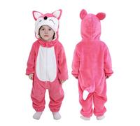 Doladola Bebe à Capuchon Onesie Combinaison Grenouillère Barboteuse À Capuche pour 0-30 Mois (Renard Rouge,4-5ans)