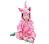 Doladola Bébé Garçon Filles Flannelle Animal Pyjama À Capuche Licorne Unésies (étoiles, Taille (6-12 Mois)