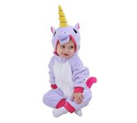 Doladola Bébé Garçon Filles Flannelle Animal Pyjama À Capuche Licorne Unésies (Violet, Taille (4-5 ans))