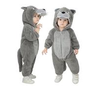Doladola Combinaisons Bébé Animal Onesie pyjama déguisement halloween (18-24 Mois, loup)