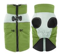 Dolahovy Veste d'hiver imperméable pour Chien,Vêtements pour Animaux de Compagnie Coupe - Vent Big Jump Horse Warm Dog Coat Veste en Laine Petit et Moyen Chien Grand Chiot Set (Vert, 3XL)
